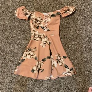 Charlotte Russe off the shoulder mini dress, size XS